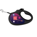 Фото Повідець-рулетка для собак WAUDOG R-leash, малюнок "Ракетобудування", світловідбиваюча стрічка, L, до 50 кг, 5 м чорний купити за ціною ₴1055.00