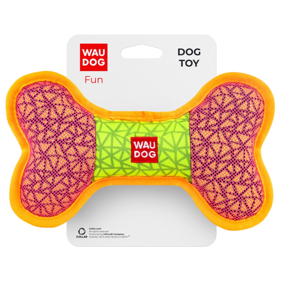 Фото Іграшка для собак WAUDOG Fun, "Кістка", Ш 20 см, Д 12 см рожевий купити за ціною ₴236.00