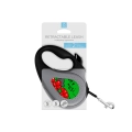 Фото Повідець-рулетка для собак WAUDOG R-leash, малюнок "Калина", S, до 15 кг, 5 м, світловідбиваюча стрічка чорний купити за ціною ₴584.60