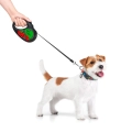 Фото Повідець-рулетка для собак WAUDOG R-leash, малюнок "Калина", S, до 15 кг, 5 м, світловідбиваюча стрічка чорний купити за ціною ₴584.60