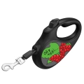 Фото Повідець-рулетка для собак WAUDOG R-leash, малюнок "Калина", S, до 15 кг, 5 м, світловідбиваюча стрічка чорний купити за ціною ₴584.60