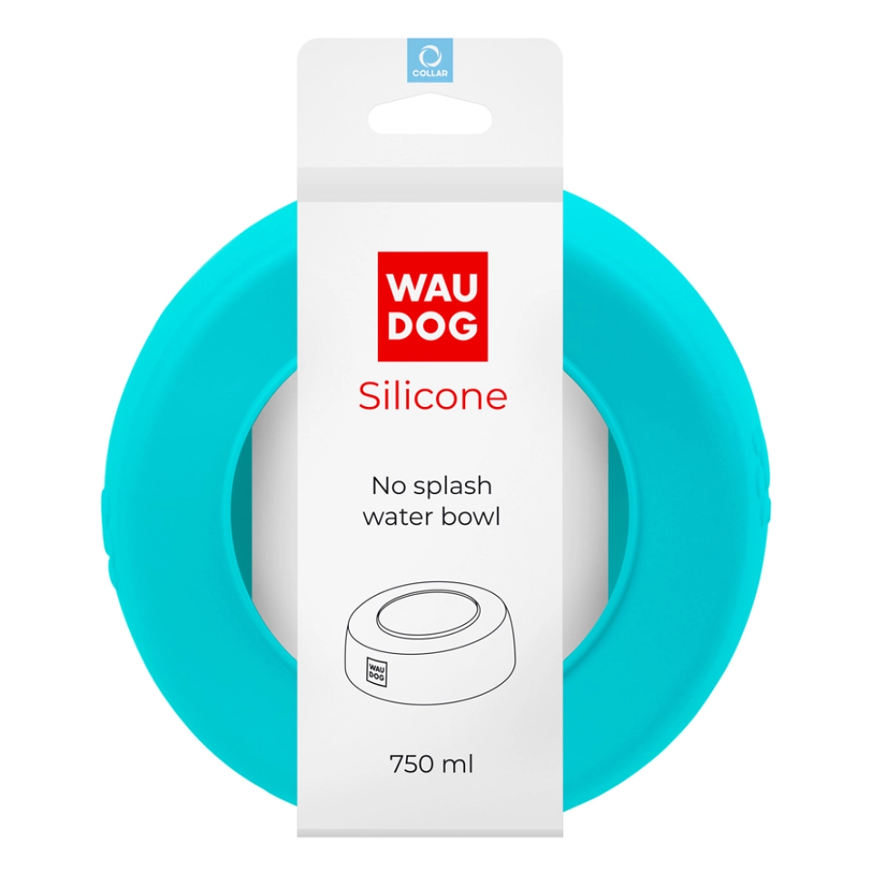 Фото Миска-непроливайка  WAUDOG Silicone, 750 мл блакитний купити за ціною ₴281.00