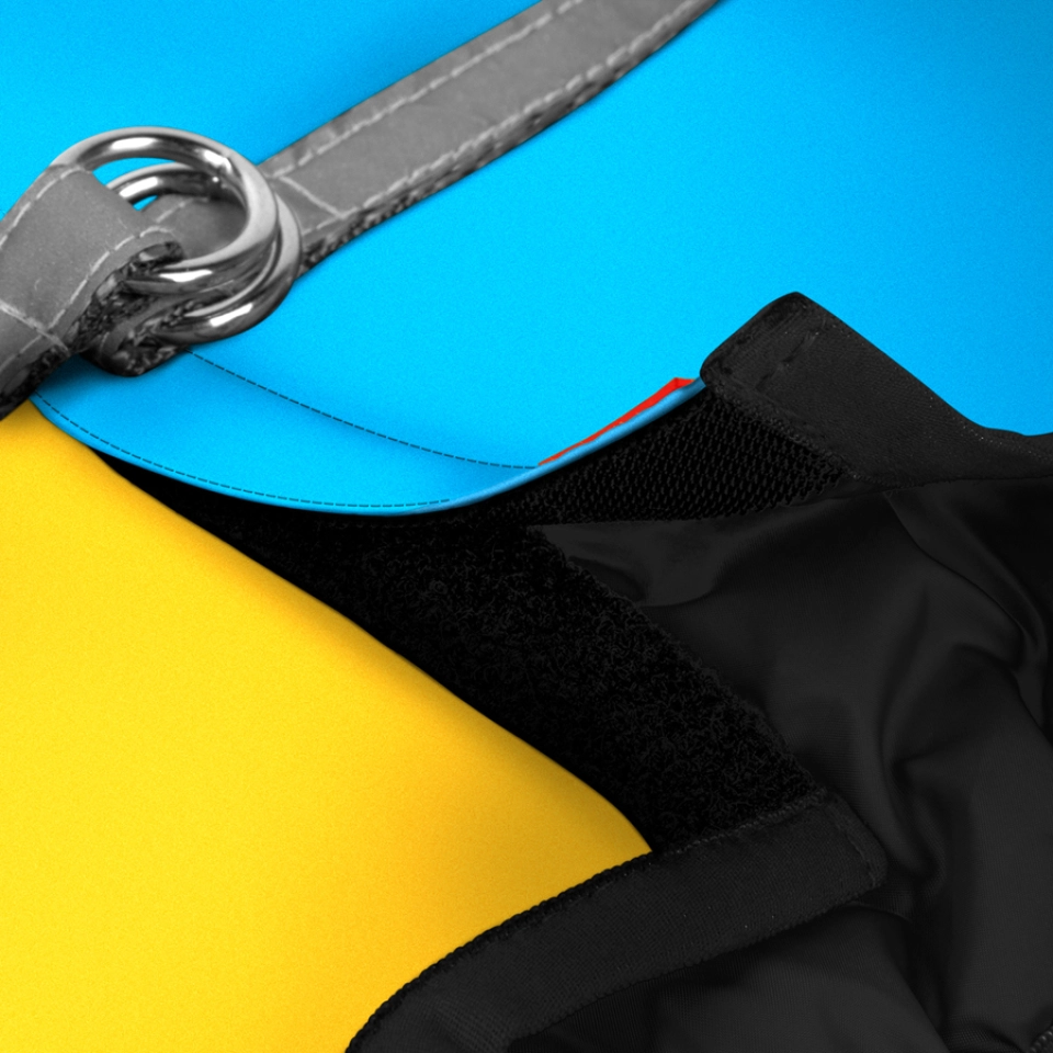 Фото Шлея для собак м'яка WAUDOG Clothes з QR паспортом, "Colors of freedom", XS1, В 24-27 см, С 18-20 см купити за ціною ₴333.00