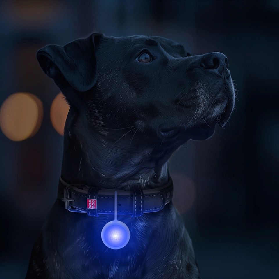 Фото Ліхтарик для собак і котів WAUDOG LED, у силіконовому чохлі, що світиться, USB, Д 37 мм купити за ціною ₴301.00