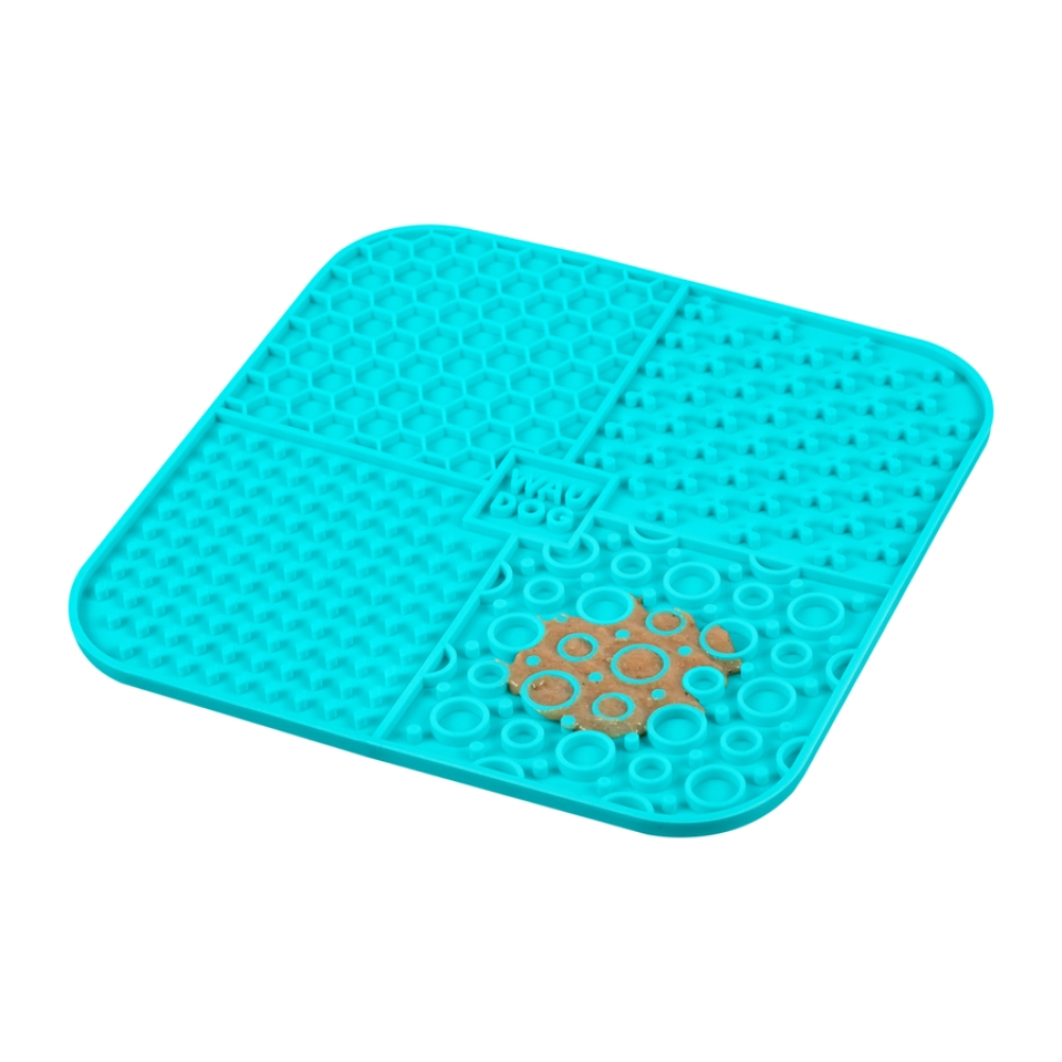 Фото Килимок для злизування WAUDOG Silicone, 190х190х10 мм, блакитний купити за ціною ₴226.00