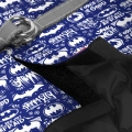 Фото Шлея для собак м'яка WAUDOG Clothes з QR паспортом, малюнок "Бетмен біло-блакитний", XS1, В 24-27 см, С 18-20 см купити за ціною ₴372.00