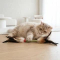 Фото Іграшка для котів WAUCAT Fun Natural Паличка з пір'ям та котячою м'ятою, 40 см Коричнева купити за ціною ₴127.00