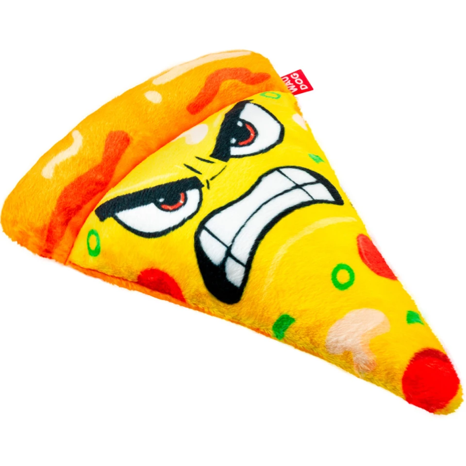 Фото Іграшка для собак WAUDOG Fun Plush Піца, плюш, 22,5х16 см з пискавкою та шарудінням купити за ціною ₴199.00
