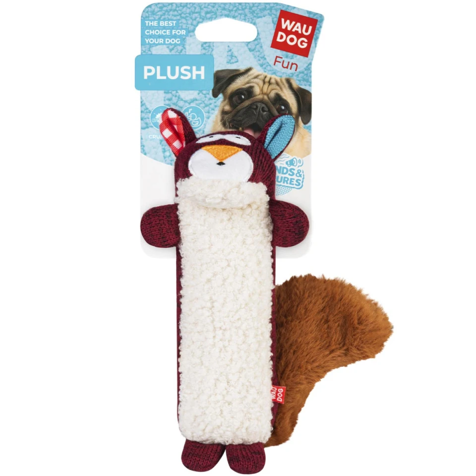 Фото Іграшка для собак WAUDOG Fun Plush Білка, трикотаж, M 18см купити за ціною ₴261.00