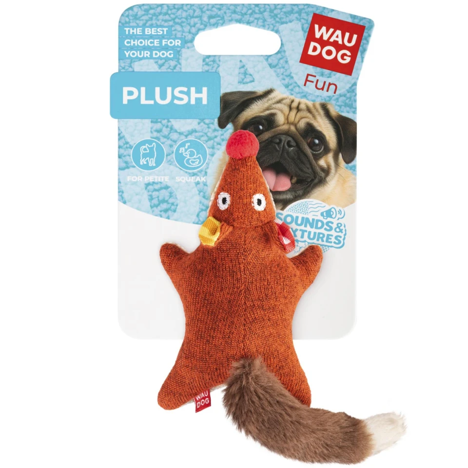 Фото Іграшка для собак WAUDOG Fun Plush Лисиця, трикотаж, 14х4 см, S купити за ціною ₴202.00