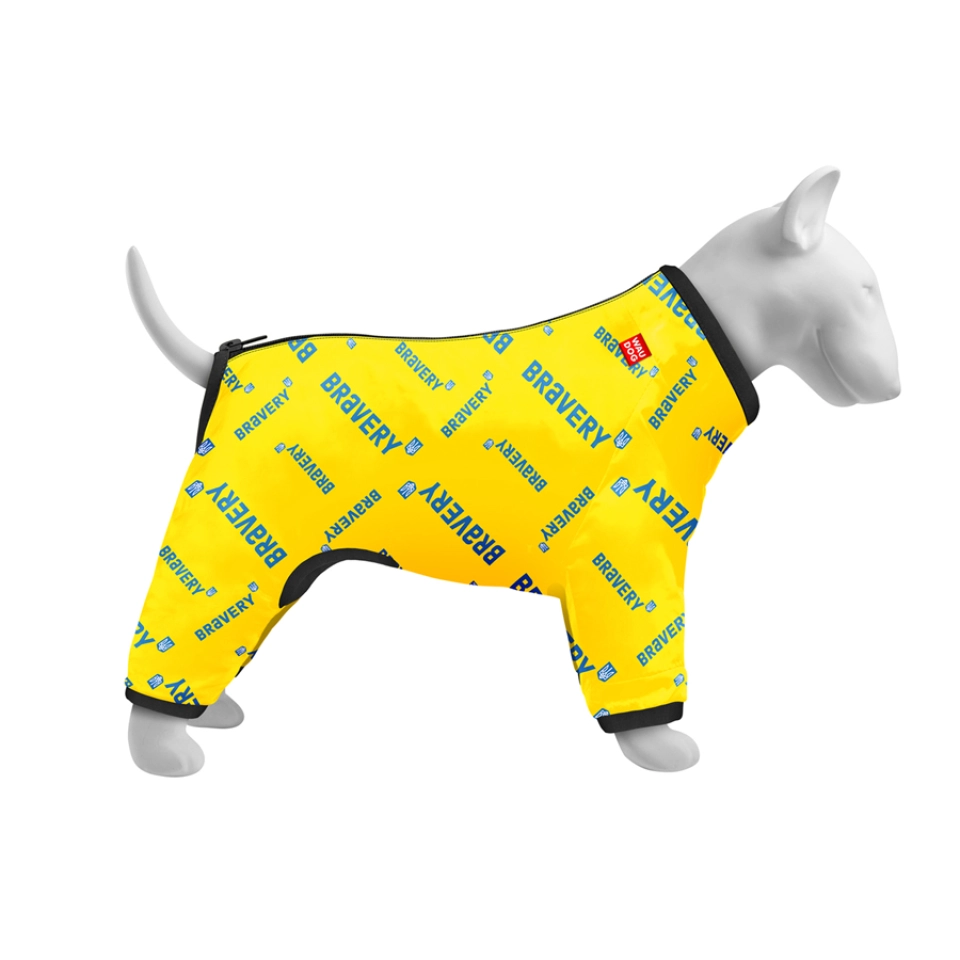 Фото Вітровка для собак WAUDOG Clothes, малюнок "Сміливість", S32, В 47-50 см, С 35-38 см купити за ціною ₴452.00
