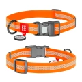 Фото Нашийник для собак водостійкий WAUDOG Waterproof з QR-паспортом, світловідбиваючий, пластикова пряжка, M, Ш 20 мм, Д 28-40 см, помаранчевий купити за ціною ₴307.00