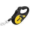 Фото Повідець-рулетка для собак WAUDOG R-leash, малюнок "Бетмен Жовтий", XS, до 12 кг, 3 м, світловідбиваюча стрічка чорний купити за ціною ₴603.10