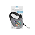 Фото Повідець-рулетка для собак WAUDOG R-leash, малюнок "Ракетобудування", світловідбиваюча стрічка, S, до 15 кг, 5 м чорний купити за ціною ₴715.00