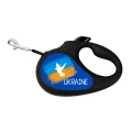 Фото Повідець-рулетка для собак WAUDOG R-leash, малюнок "Прапор", XS, до 12 кг, 3 м, світловідбиваюча стрічка чорний купити за ціною ₴490.80