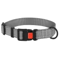 Фото Нашийник для Собак BronzeDog Active Нейлоновий зі Світловідбиттям та Пластиковою Пряжкою Сірий  S(50/1311/Т) купити за ціною ₴103.00