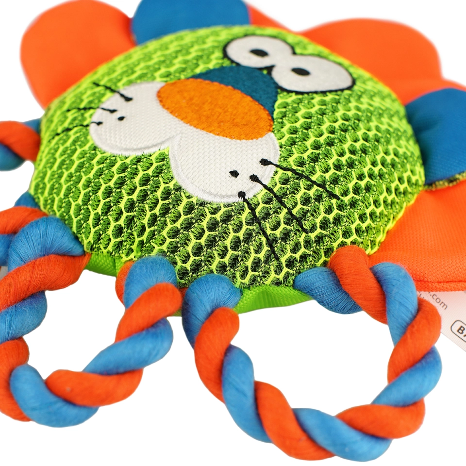 Фото Іграшка Barksi Strong Mesh Лев з пищалкою 3-D сітка  22 см - купити за ціною ₴304.00