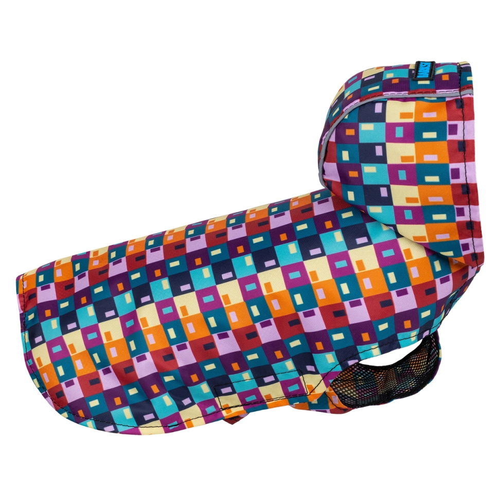 Фото Дощовик для собак Barksi Textile з капюшоном Печворк  L(17558719) купити за ціною ₴818.00