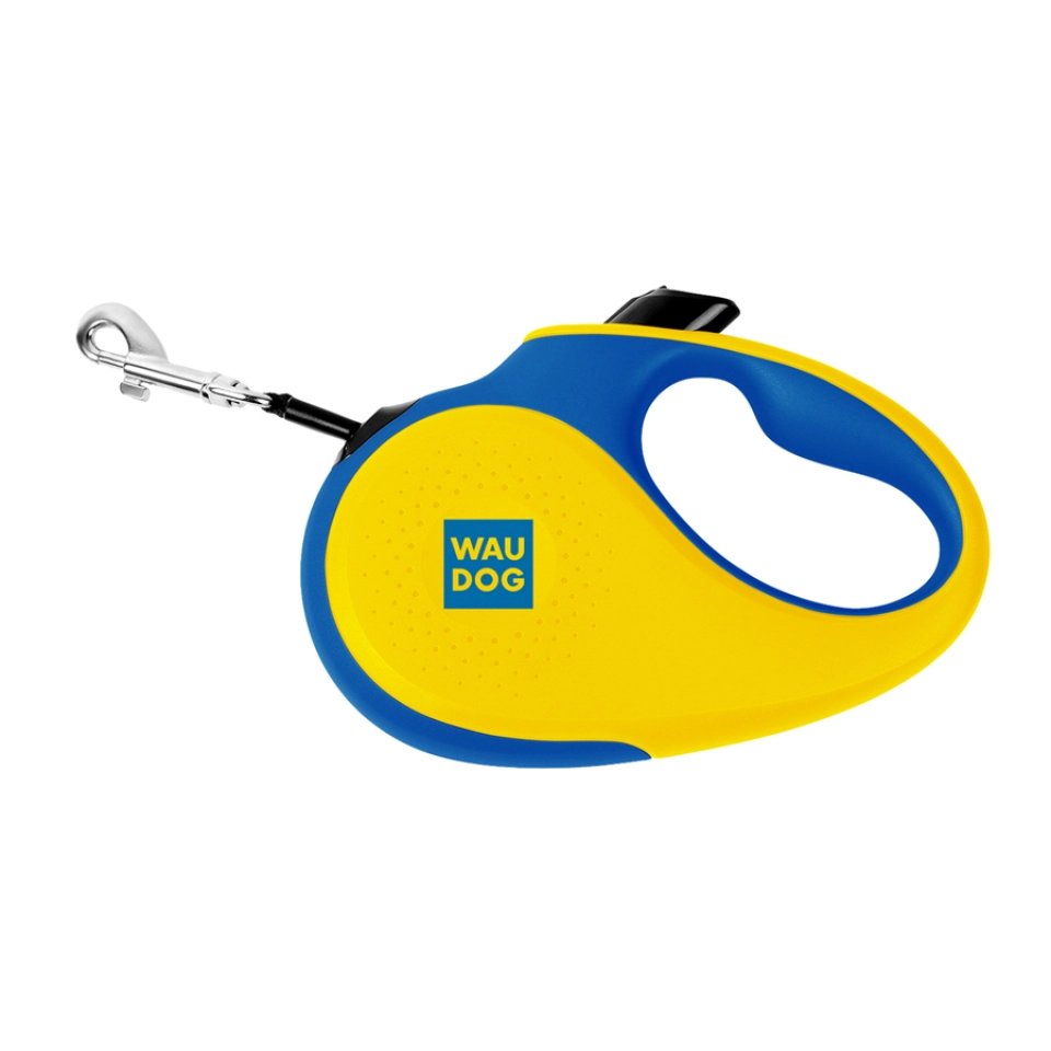 Фото Повідець-рулетка для собак WAUDOG R-leash, малюнок "Colors of freedom", XS, до 12 кг, 3 м, світловідбивна стрічка купити за ціною ₴520.20