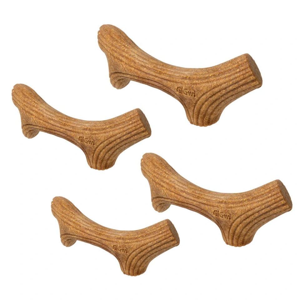 Фото Іграшка для собак Ріг жувальний GiGwi Wooden Antler, дерево, полімер, XS купити за ціною ₴180.00