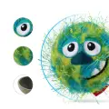 Фото Іграшка для Собак Gigwi Crazy Ball Гумовий М'яч з ворсистим покриттям та пищалкою 7 см купити за ціною ₴318.00