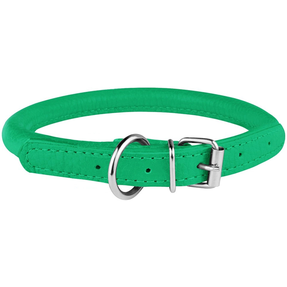 Фото Нашийник для собак Barksi круглий шкіряний Салатовий  XS(00015) купити за ціною ₴124.20