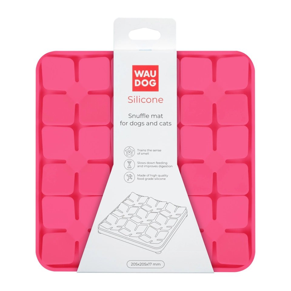 Фото Килимок для пошуку корму WAUDOG Silicone, 205х205х17 мм, рожевий купити за ціною ₴390.00