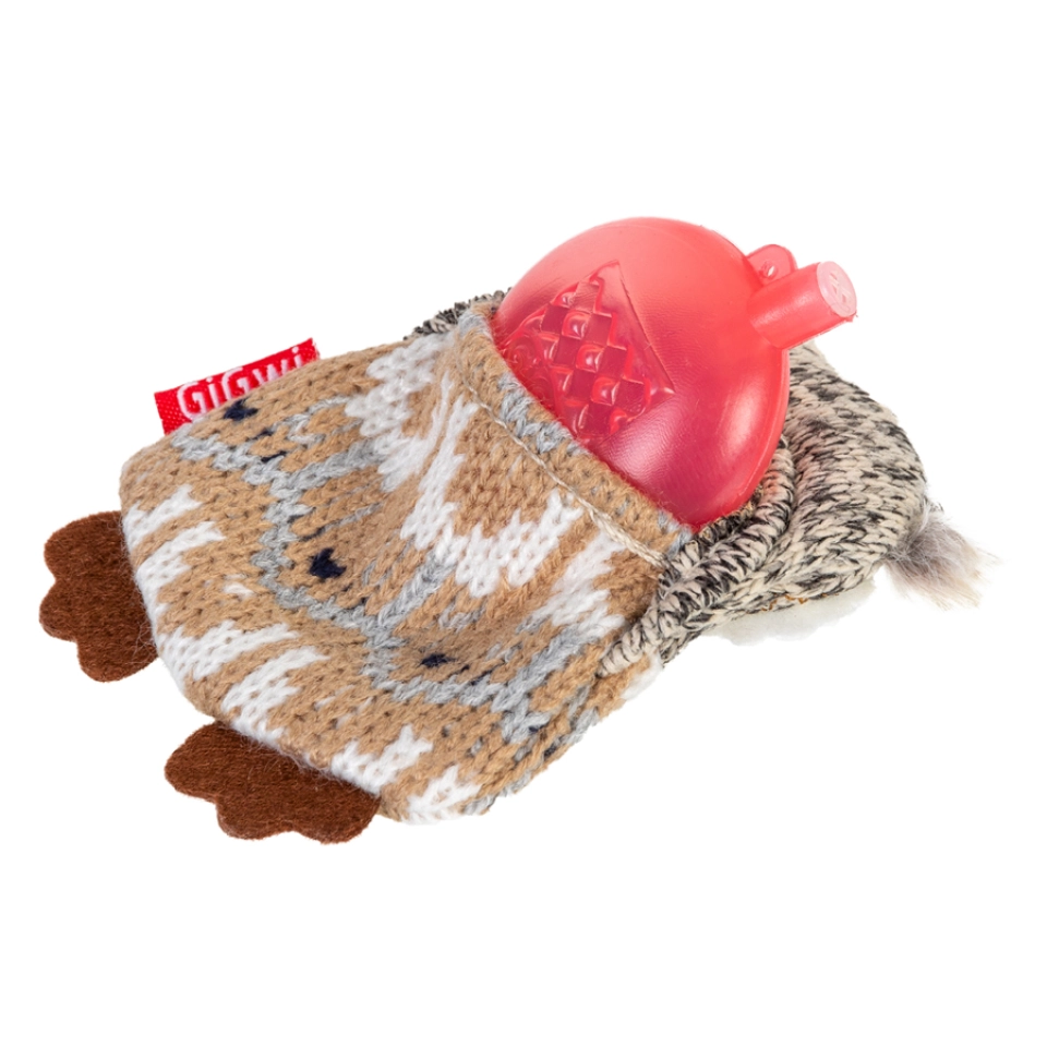 Фото Іграшка для собак Сова з пищалкою GiGwi Plush, текстиль, 10 см купити за ціною ₴221.00