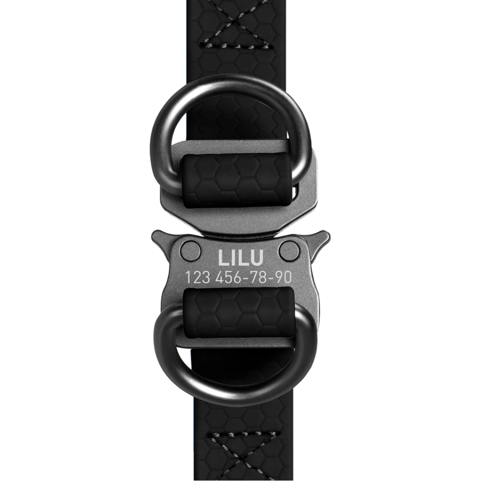 Фото Шлея для собак водостійка WAUDOG Waterproof, c QR паспортом, металічна пряжка-фастекс, Ш 15 мм, Дов 40-55 см чорний купити за ціною ₴806.00