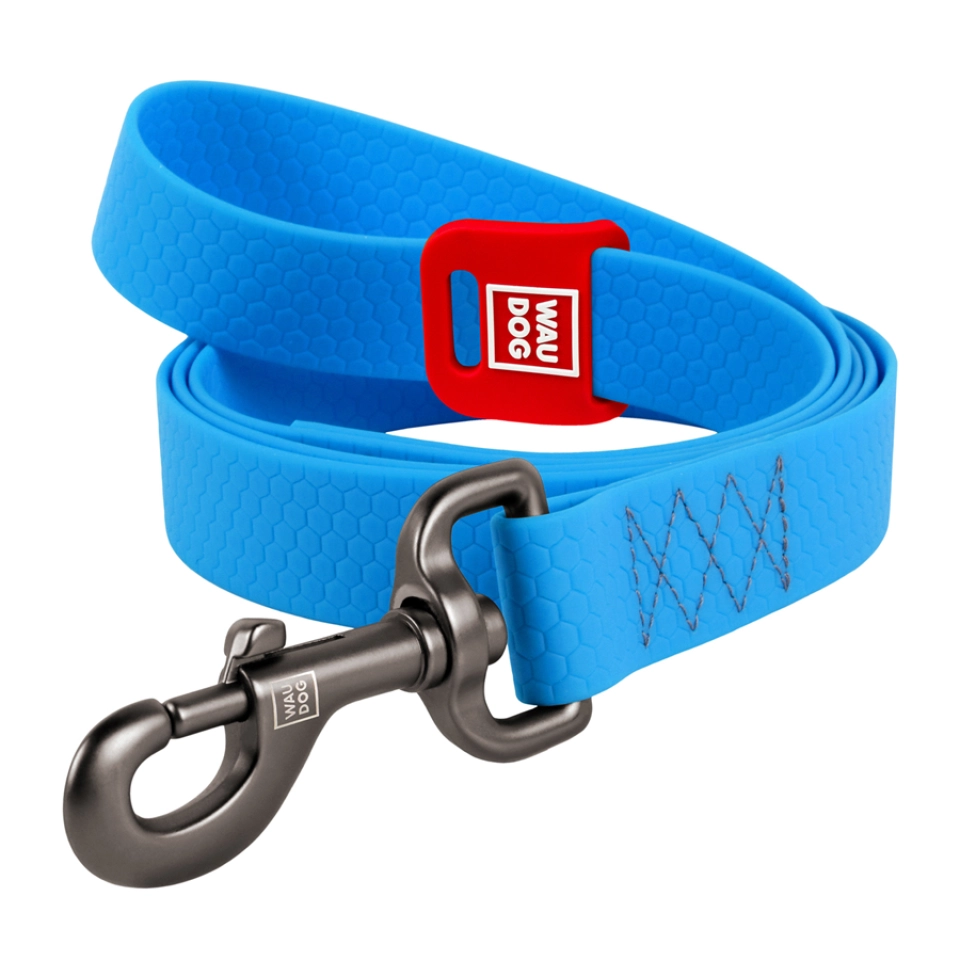 Фото Повідець для собак водостійкий WAUDOG Waterproof, M, Ш 20 мм, Д 305 см блакитний купити за ціною ₴556.80