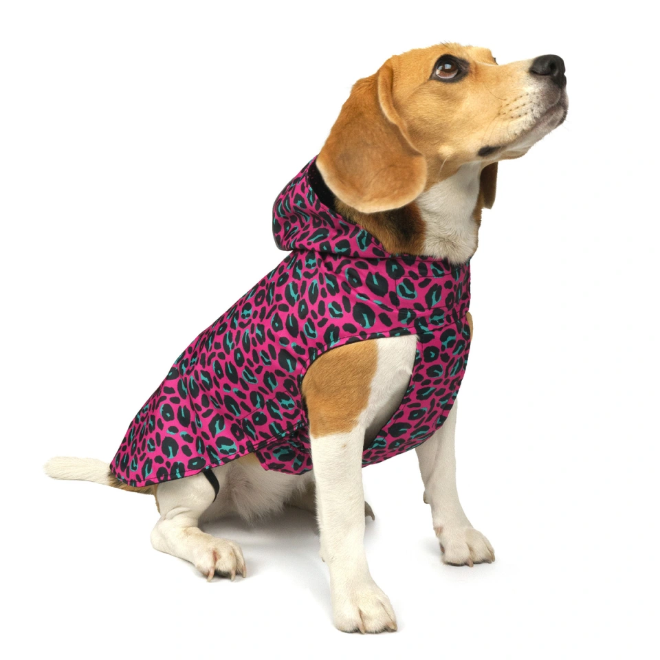 Фото Дощовик для собак Barksi Textile з капюшоном Леопард  XS(17528722) купити за ціною ₴593.00