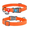 Фото Нашийник для собак водостійкий WAUDOG Waterproof c QR паспортом, пластикова пряжка-фастекс, Ш 20 мм, Дов 28-40 см, помаранчевий купити за ціною ₴267.00