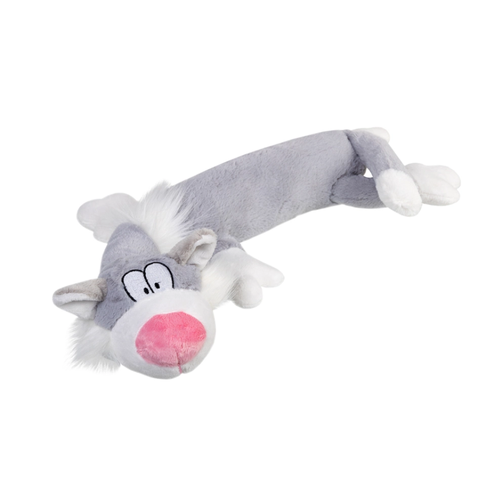 Фото Іграшка для собак Кіт з пищалкою / тканина GiGwi Plush, плюш, штучне хутро, 63 см купити за ціною ₴725.00