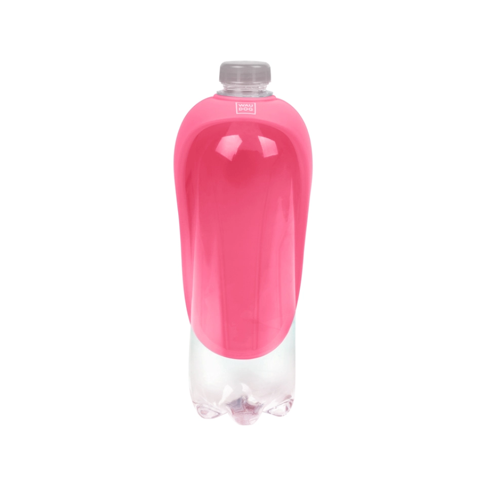 Фото Поїлка-насадка на пляшку WAUDOG Silicone, 165х90 мм рожевий купити за ціною ₴141.00