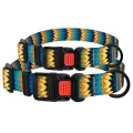 Фото Нашийник для Собак BronzeDog Urban Зигзаг Нейлоновий з Пластиковою Пряжкою Жовто-Синій S купити за ціною ₴114.00