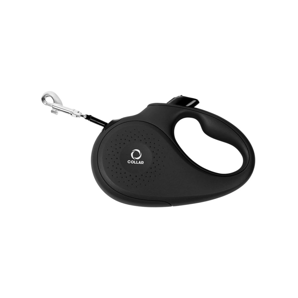 Фото Повідець-рулетка CoLLaR для собак, розмір M, 25 кг, 5 м, стрічка чорний купити за ціною ₴654.00