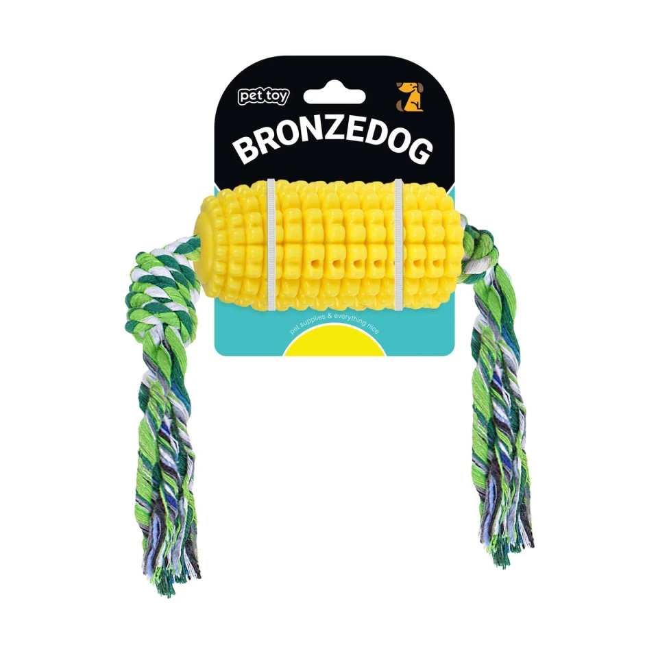 Фото Іграшка для собак Bronzedog PetFun Кукурудза з канатом L купити за ціною ₴498.00