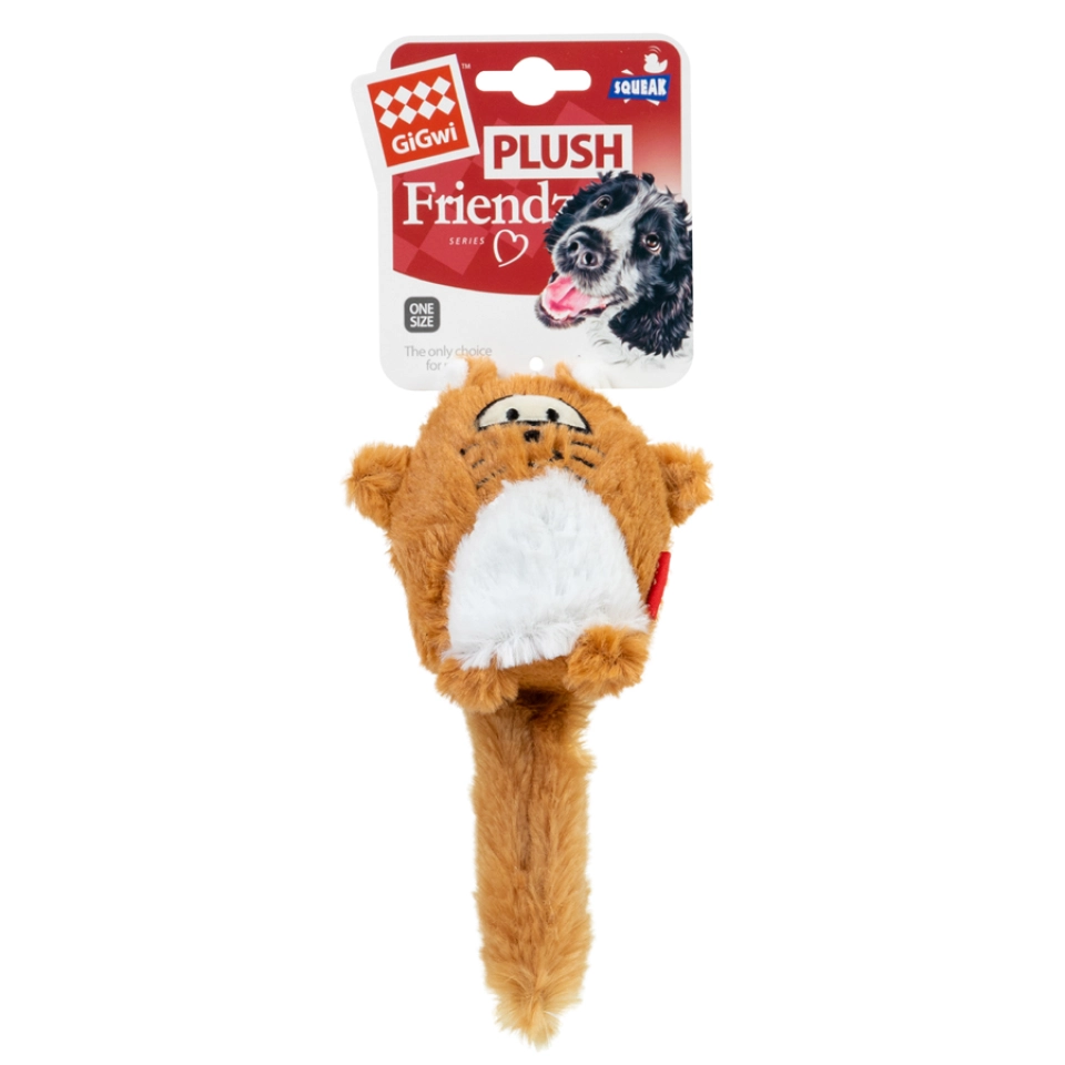 Фото Іграшка для собак Лисиця з великою пищалкою GiGwi Plush, плюш, штучне хутро, 18 см купити за ціною ₴254.00