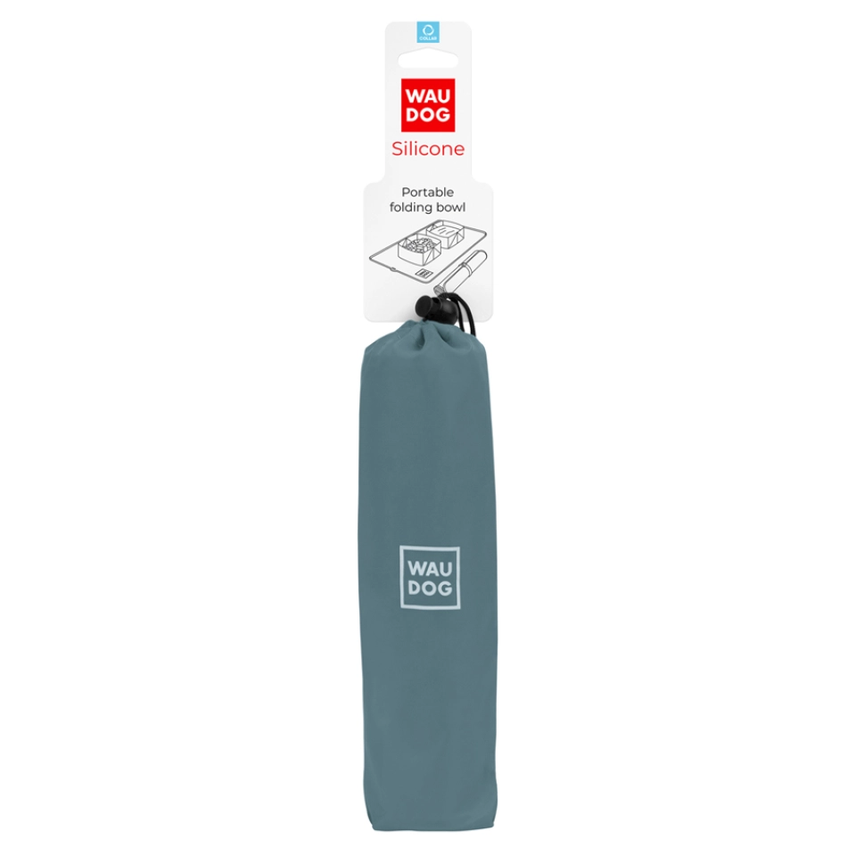 Фото Миска складана WAUDOG Silicone,385х230х50 мм сірий купити за ціною ₴658.00