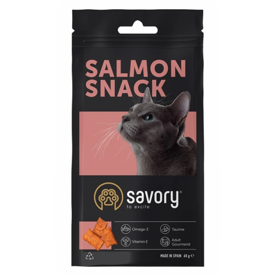 Фото Ласощі SAVORY для котів Гурман із Лососем купити за ціною ₴96.05