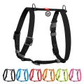 Фото Шлея для собак водостійка анатомічна Н-подібна WAUDOG Waterproof з QR-паспортом, пластикова пряжка-фастекс, L, Ш 25 мм, А 50-85 см, В 60-100 см, чорний купити за ціною ₴586.57