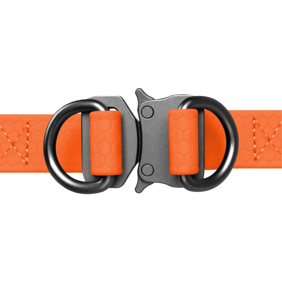 Фото Шлея для собак водостійка WAUDOG Waterproof, c QR паспортом, металічна пряжка-фастекс, Ш 15 мм, Дов 40-55 см помаранчевий купити за ціною ₴806.00