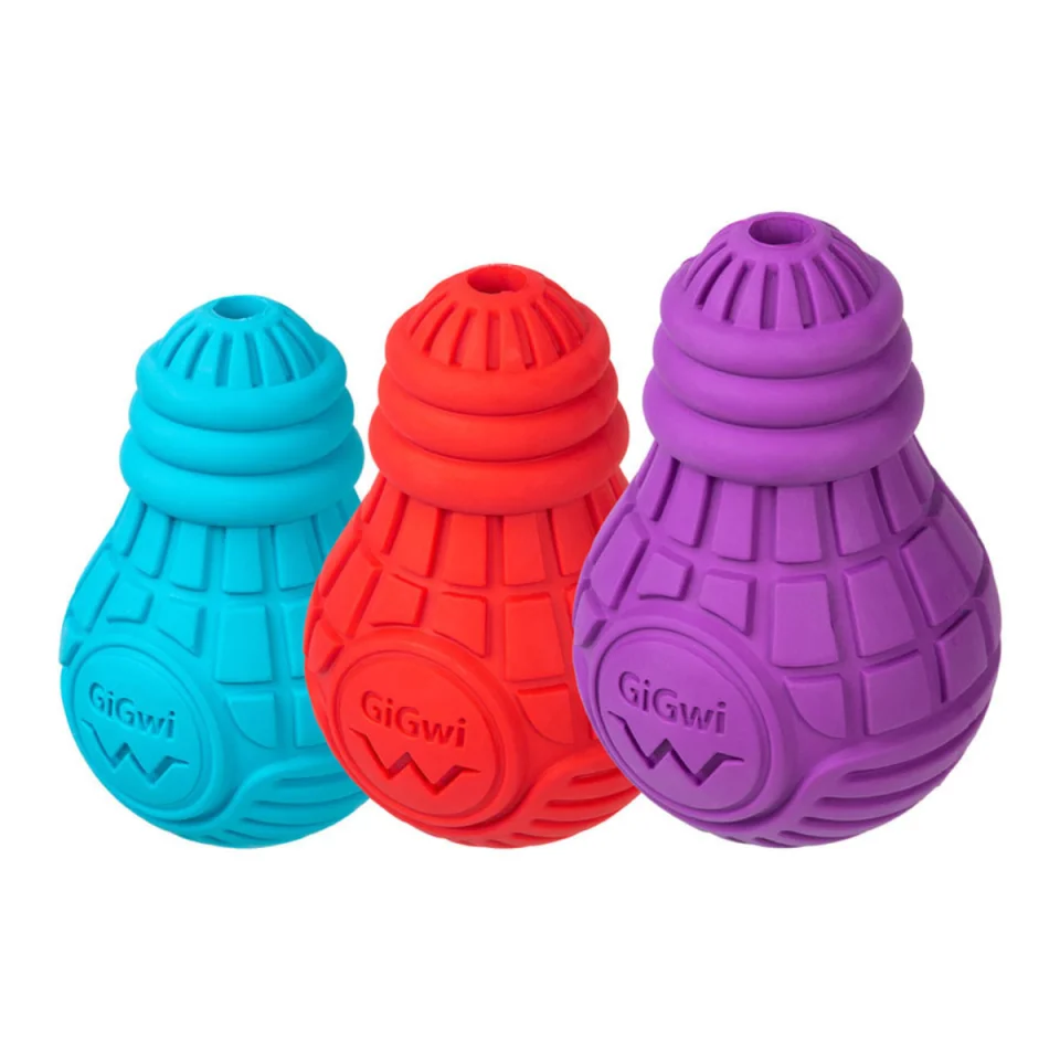 Фото Іграшка для собак Лампочка резинова GiGwi Bulb Rubber, гума, S, блакитна купити за ціною ₴329.00