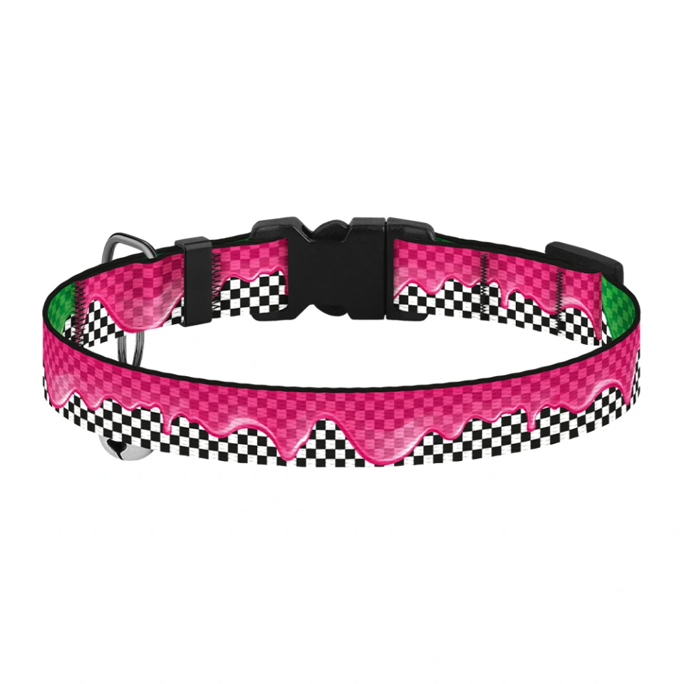 Фото Нашийник для Котів BronzeDog Urban Art Нейлоновий з Пластиковою Пряжкою та Дзвіночком Піт-стоп  XS(49/8711) купити за ціною ₴88.20