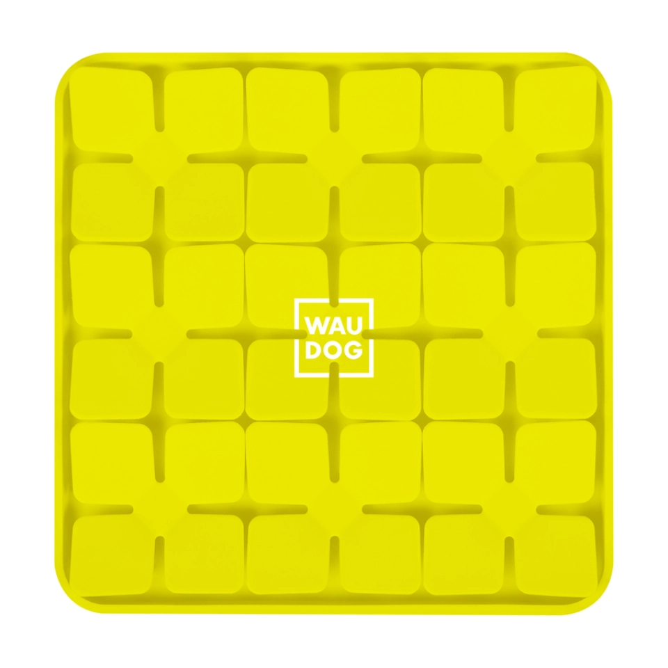Фото Килимок для пошуку корму WAUDOG Silicone, 205х205х17 мм, жовтий купити за ціною ₴390.00