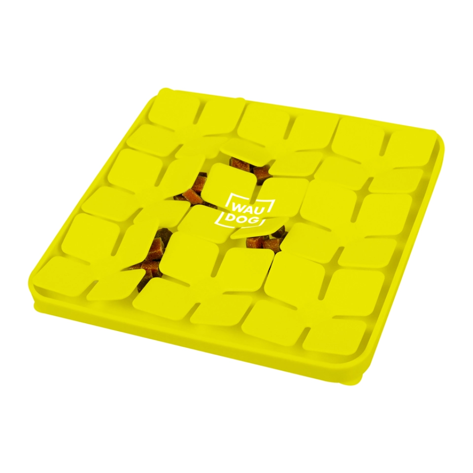 Фото Килимок для пошуку корму WAUDOG Silicone, 205х205х17 мм, жовтий купити за ціною ₴390.00