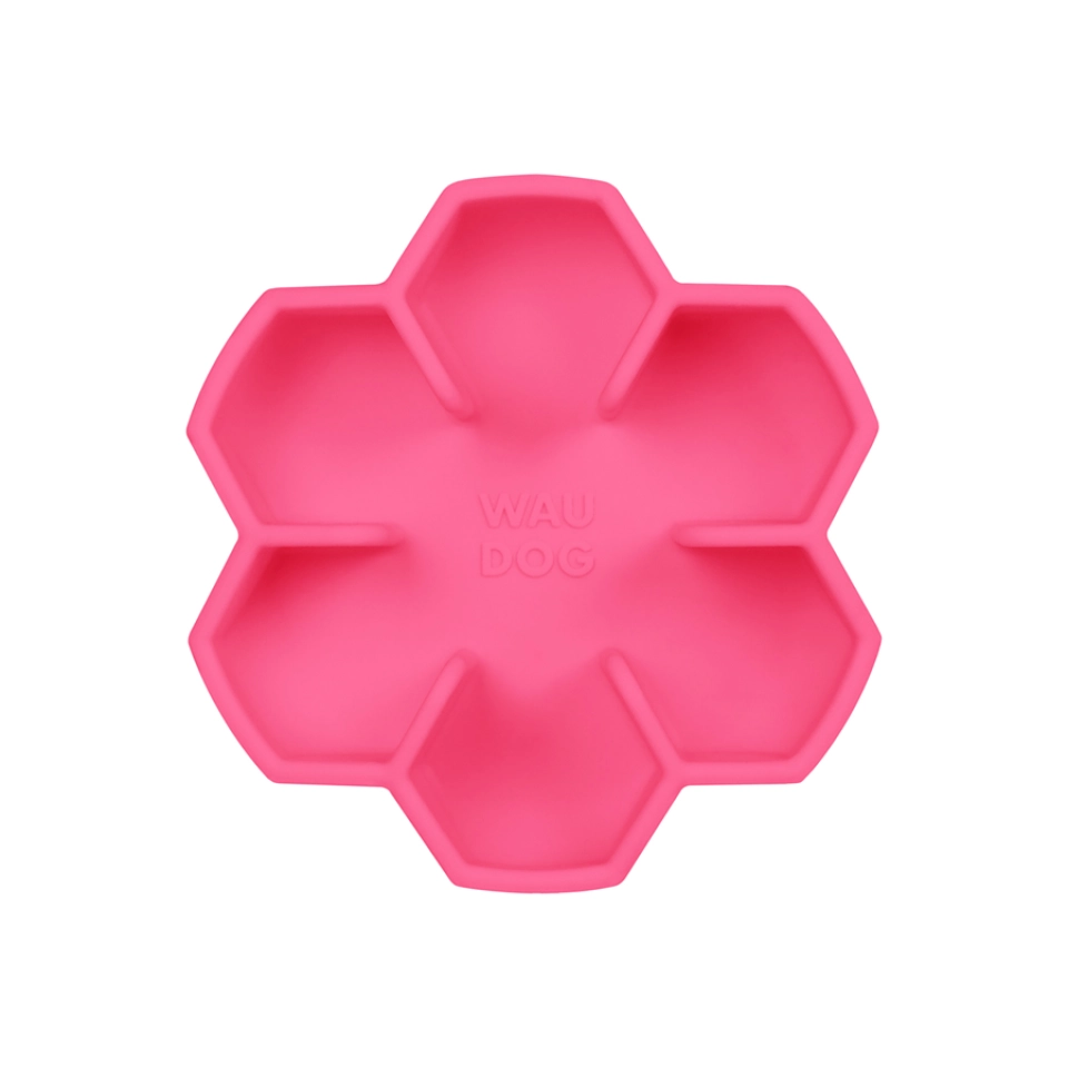 Фото Миска для повільного харчування WAUDOG Silicone, 450 мл, рожевий купити за ціною ₴558.00