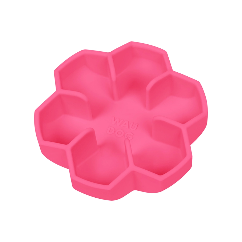 Фото Миска для повільного харчування WAUDOG Silicone, 450 мл, рожевий купити за ціною ₴558.00