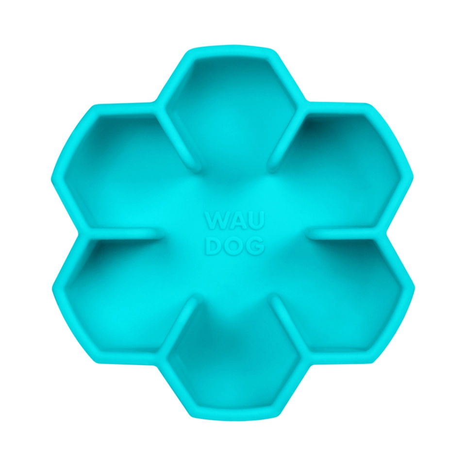 Фото Миска для повільного харчування WAUDOG Silicone, 750 мл, блакитний купити за ціною ₴650.00
