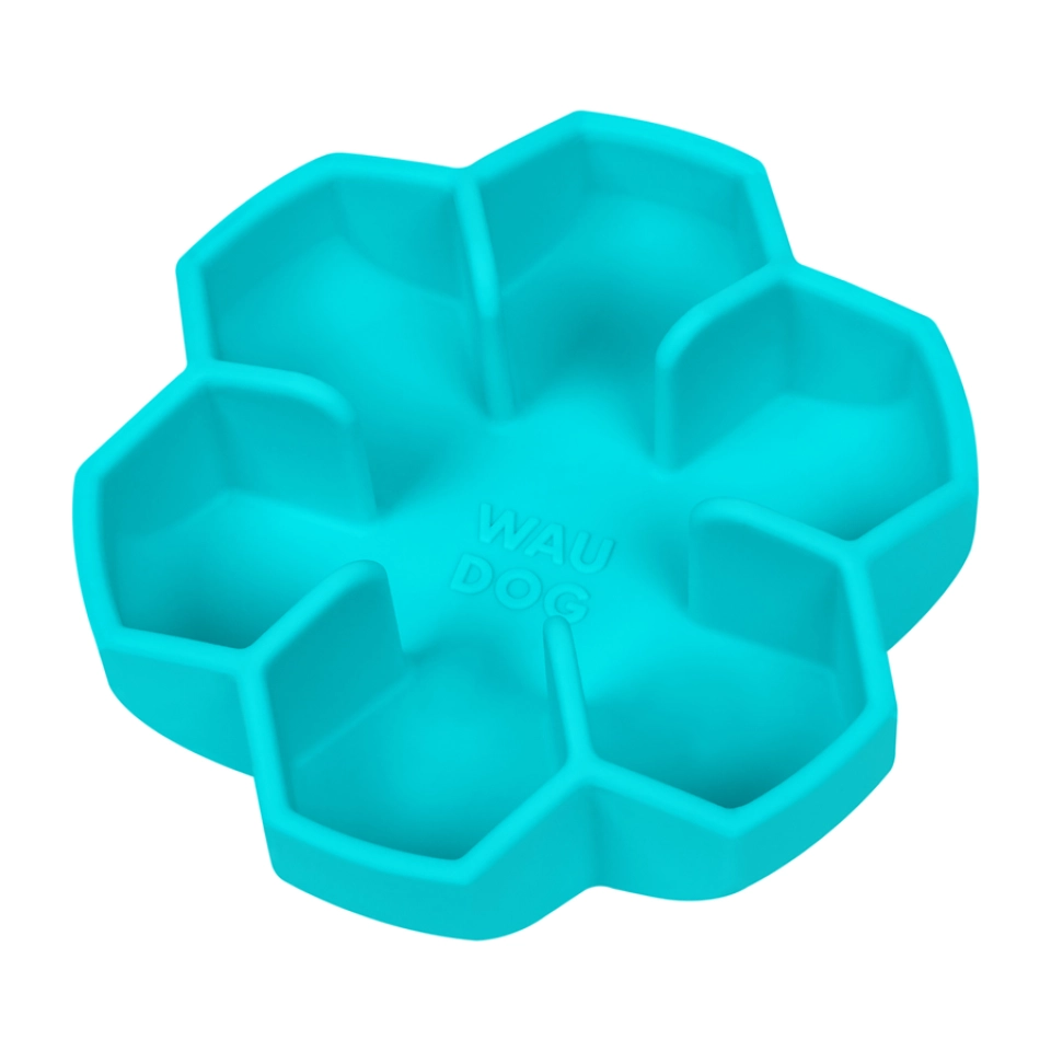 Фото Миска для повільного харчування WAUDOG Silicone, 750 мл, блакитний купити за ціною ₴650.00